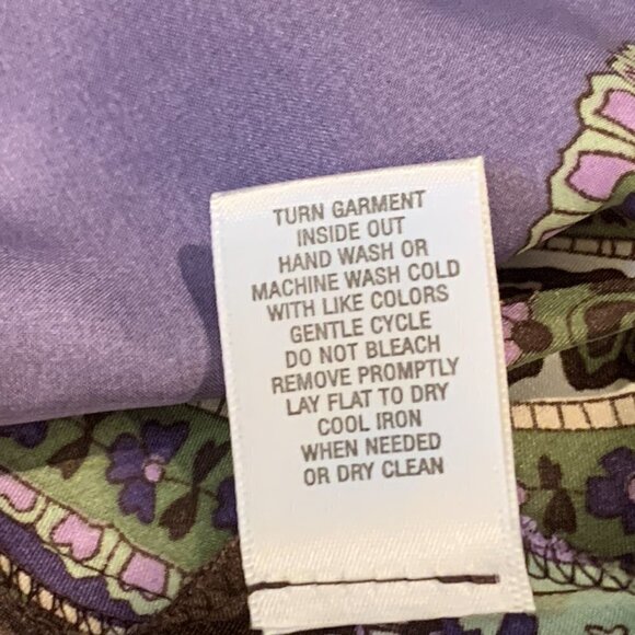 Dress Barn S Polyester Satin Sleeveless Twist Neck Top Multicolor Paisley 199B - Picture 7 of 7